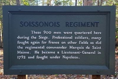 Soissonois Regiment Marker. Click for full size. Soissonois Regiment Marker image. Click for full size.