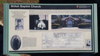 Shiloh Baptist Church Marker image. Click for full size.