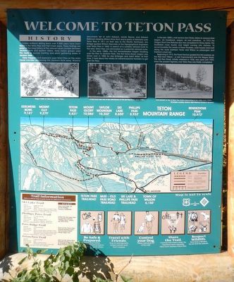Welcome to Teton Pass Marker image. Click for full size.