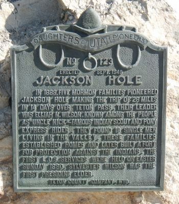 Jackson Hole Marker image. Click for full size.