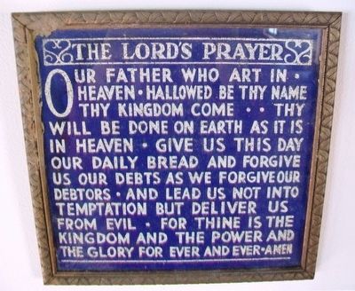 Lord's Prayer in the Confederate Home Chapel image. Click for full size.