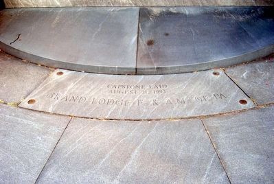 Friend to Friend Masonic Memorial Cornerstone. Click for full size. Friend to Friend Masonic Memorial Cornerstone image. Click for full size.