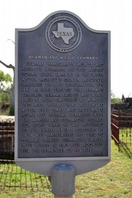 Herman and Willie Lehmann Marker image. Click for full size.