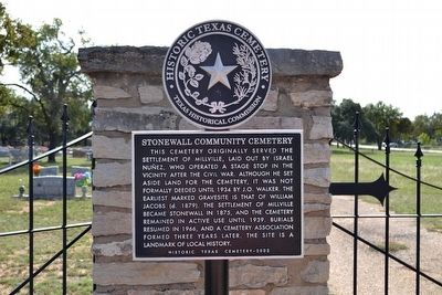 Stonewall Community Cemetery Marker image. Click for full size.