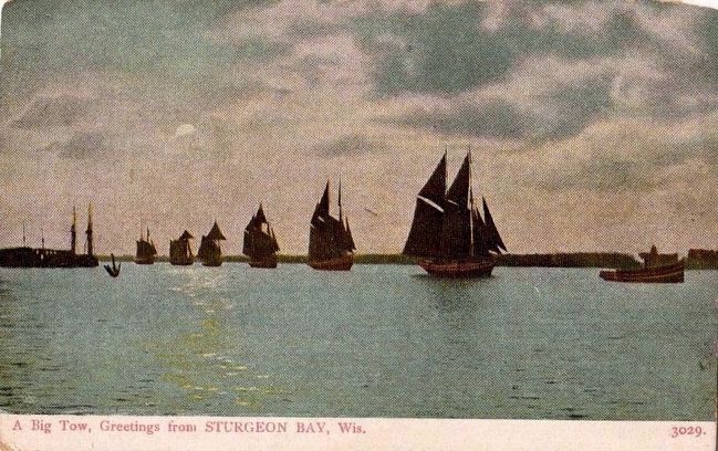 <i>A Big Tow, Greetings from STURGEON BAY, Wis.</i>. Click for full size. <i>A Big Tow, Greetings from STURGEON BAY, Wis.</i> image. Click for full size.