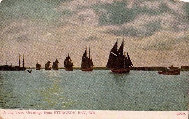 <i>A Big Tow, Greetings from STURGEON BAY, Wis.</i> image. Click for full size.