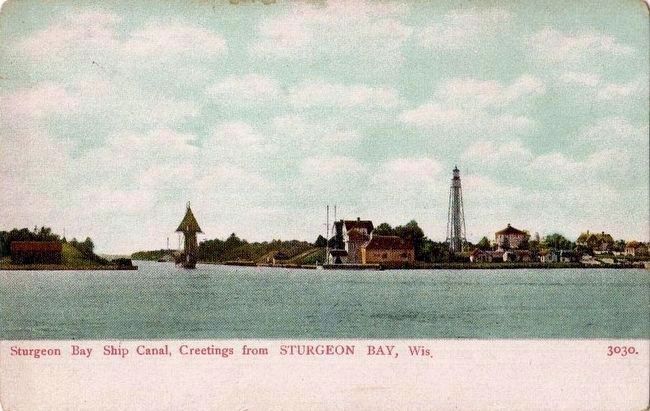 <i>Sturgeon Bay Ship Canal, Greetings from STURGEON BAY, Wis.</i> image. Click for full size.