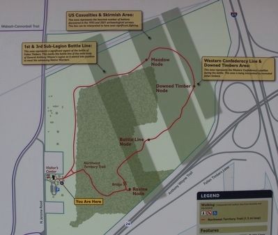 Map of the Fallen Timbers Metropark's Walking Trail image. Click for full size.
