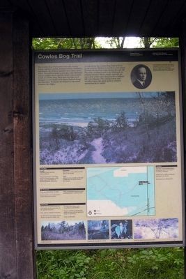 Trail Information Sign at Cowles Bog Trail Head image. Click for full size.