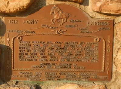 The Pony Express Marker image. Click for full size.