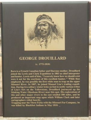 George Drouillard plaque image. Click for full size.