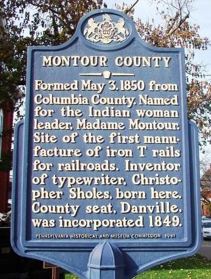 Montour County Marker image. Click for full size.