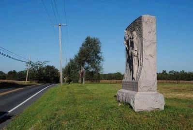 1st Maine Cavalry Monument<br>Looking West Along Hanover Road image. Click for full size.