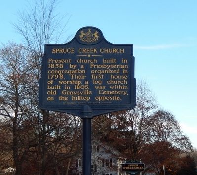Spruce Creek Church Marker. Click for full size. Spruce Creek Church Marker image. Click for full size.