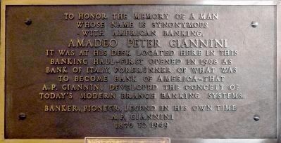 Amadeo Peter Gianinni Plaque image. Click for full size.