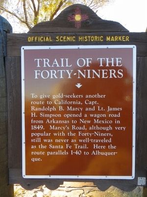 Trail of the Forty-Niners Marker image. Click for full size.