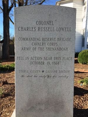 Colonel Charles Russell Lowell Marker image. Click for full size.