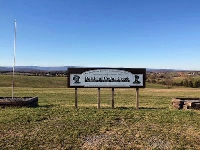 Battle of Cedar Creek Sign. Click for full size. Battle of Cedar Creek Sign image. Click for full size.