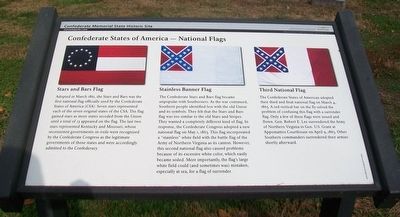 Confederate States of America - National Flags Marker. Click for full size. Confederate States of America - National Flags Marker image. Click for full size.