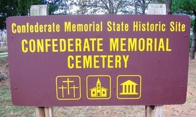 Confederate Home Cemetery Sign image. Click for full size.
