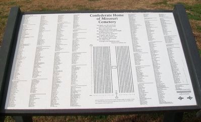 Confederate Home of Missouri Cemetery Marker image. Click for full size.