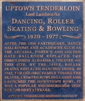 Dancing, Roller Skating & Bowling Marker. Click for full size. Dancing, Roller Skating & Bowling Marker image. Click for full size.