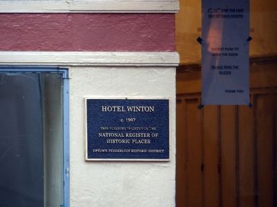 Hotel Winton Marker image. Click for full size.
