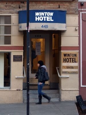 Hotel Winton Marker. Click for full size. Hotel Winton Marker image. Click for full size.