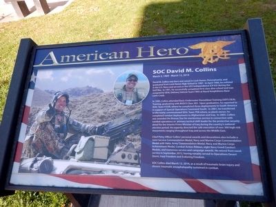 SOC David M. Collins Marker. Click for full size. SOC David M. Collins Marker image. Click for full size.