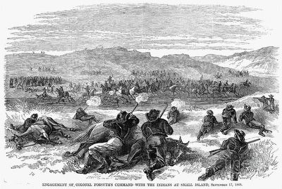Battle of Breecher Island. Click for full size. Battle of Breecher Island image. Click for full size.