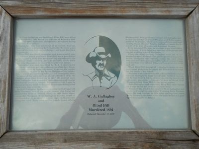 W.A. Gallagher and Blind Bill Marker. Click for full size. W.A. Gallagher and Blind Bill Marker image. Click for full size.