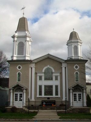 The First Baptist Church <i>of</i> Painted Post and Marker. Click for full size. The First Baptist Church <i>of</i> Painted Post and Marker image. Click for full size.