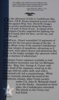 A Violent Collision of Cavalry Marker - Main Text. Click for full size. A Violent Collision of Cavalry Marker - Main Text image. Click for full size.