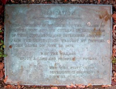 Village of Painted Post Comeback '72 Urban Renewal Project Dedication Marker. Click for full size. Village of Painted Post Comeback '72 Urban Renewal Project Dedication Marker image. Click for full size.