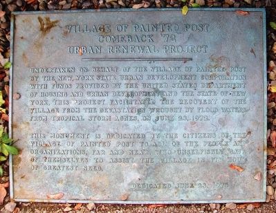 Village of Painted Post Comeback '72 Urban Renewal Project Marker. Click for full size. Village of Painted Post Comeback '72 Urban Renewal Project Marker image. Click for full size.