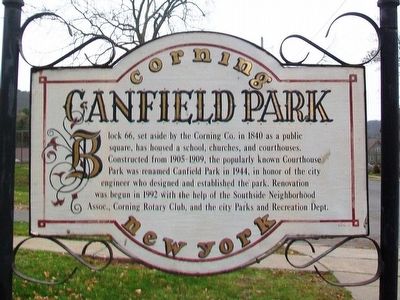 Canfield Park Marker. Click for full size. Canfield Park Marker image. Click for full size.
