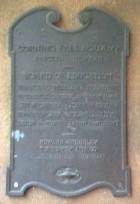 Corning Free Academy Construction Marker image. Click for full size.