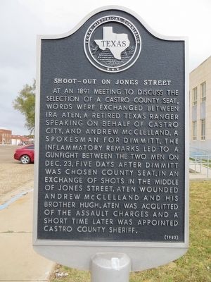 Shoot-out on Jones Street Marker image. Click for full size.