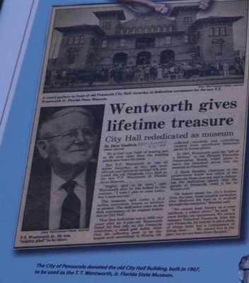 Wentworth gives lifetime treasure. Click for full size. Wentworth gives lifetime treasure image. Click for full size.