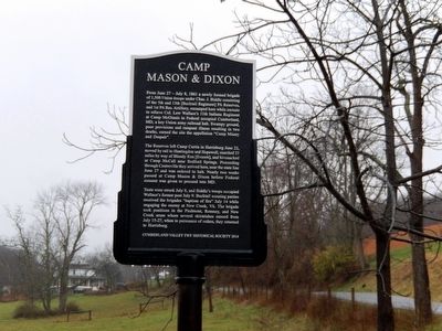 Camp Mason & Dixon Marker. Click for full size. Camp Mason & Dixon Marker image. Click for full size.