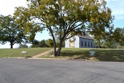 Marker in front of the Junction School. Click for full size. Marker in front of the Junction School image. Click for full size.