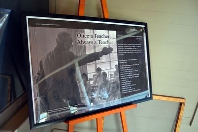 Once a Teacher, Always a Teacher<br>Interpretive Sign. Click for full size. Once a Teacher, Always a Teacher<br>Interpretive Sign image. Click for full size.