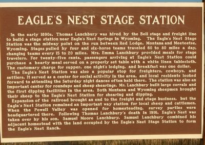Eagle's Nest Stage Station Marker image. Click for full size.