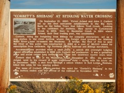 "Corbett's Shebang" at Sinking Water Crossing Marker. Click for full size. "Corbett's Shebang" at Sinking Water Crossing Marker image. Click for full size.