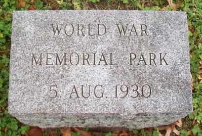 World War Memorial Park Marker image. Click for full size.