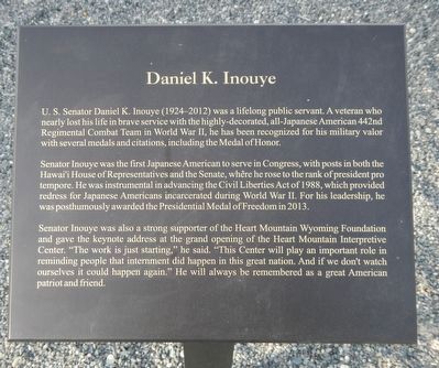 Daniel K. Inouye Marker image. Click for full size.