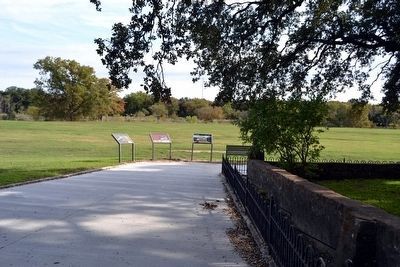 Markers at the southwest corner<br>of the Johnson Family Cemetery. Click for full size. Markers at the southwest corner<br>of the Johnson Family Cemetery image. Click for full size.