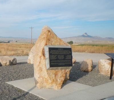 Heart Mountain World War II Memoial Marker. Click for full size. Heart Mountain World War II Memoial Marker image. Click for full size.