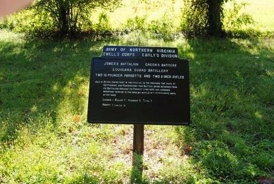 Green's Battery - Jones's Battalion Marker. Click for full size. Green's Battery - Jones's Battalion Marker image. Click for full size.