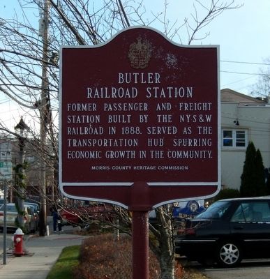 Butler Railroad Station Marker image. Click for full size.